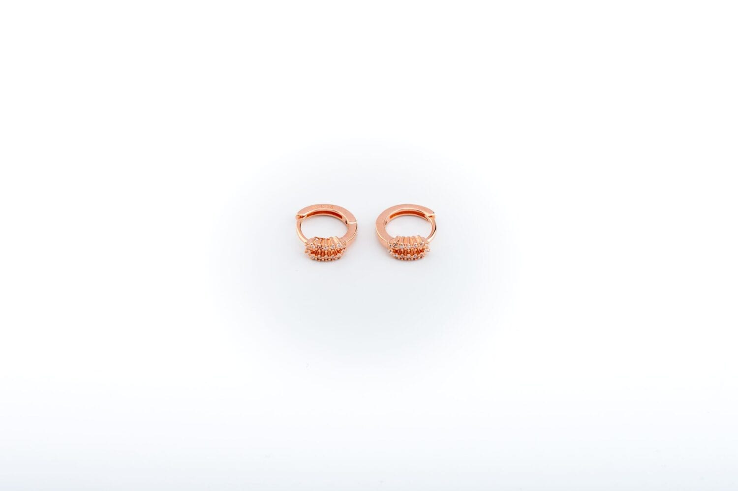 Zircon Twinkling Loop Earrings - Image 3