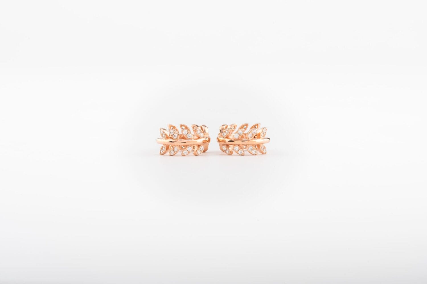 Foliage Hoop Earrings (Rose Gold) - Image 4