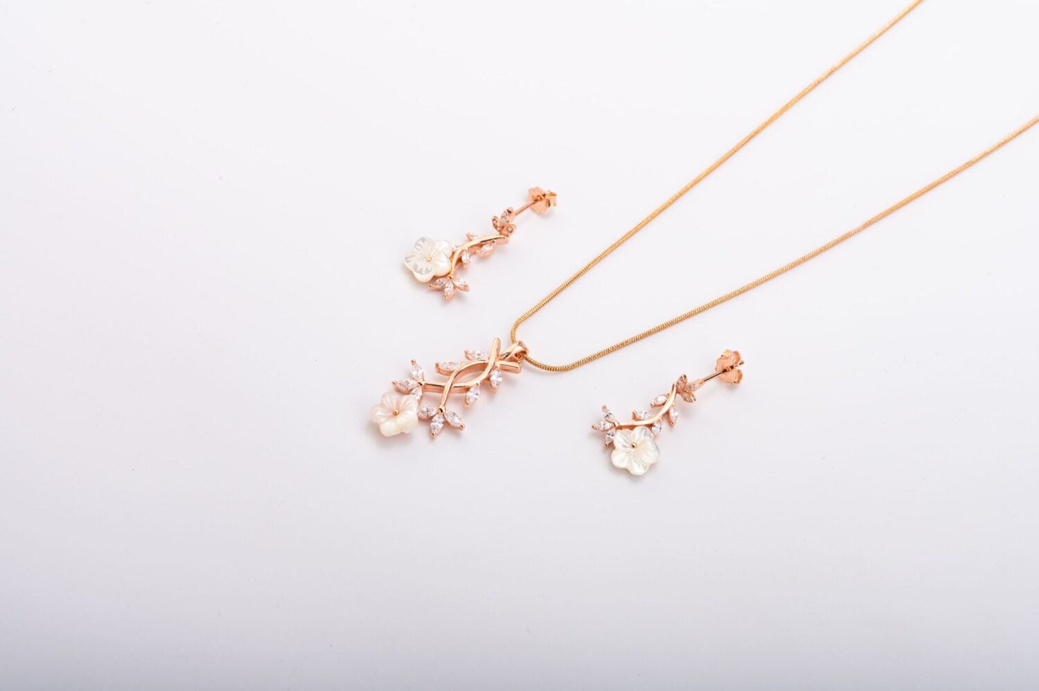 Retro Flower and Leaf Set - Rose Gold - Image 3