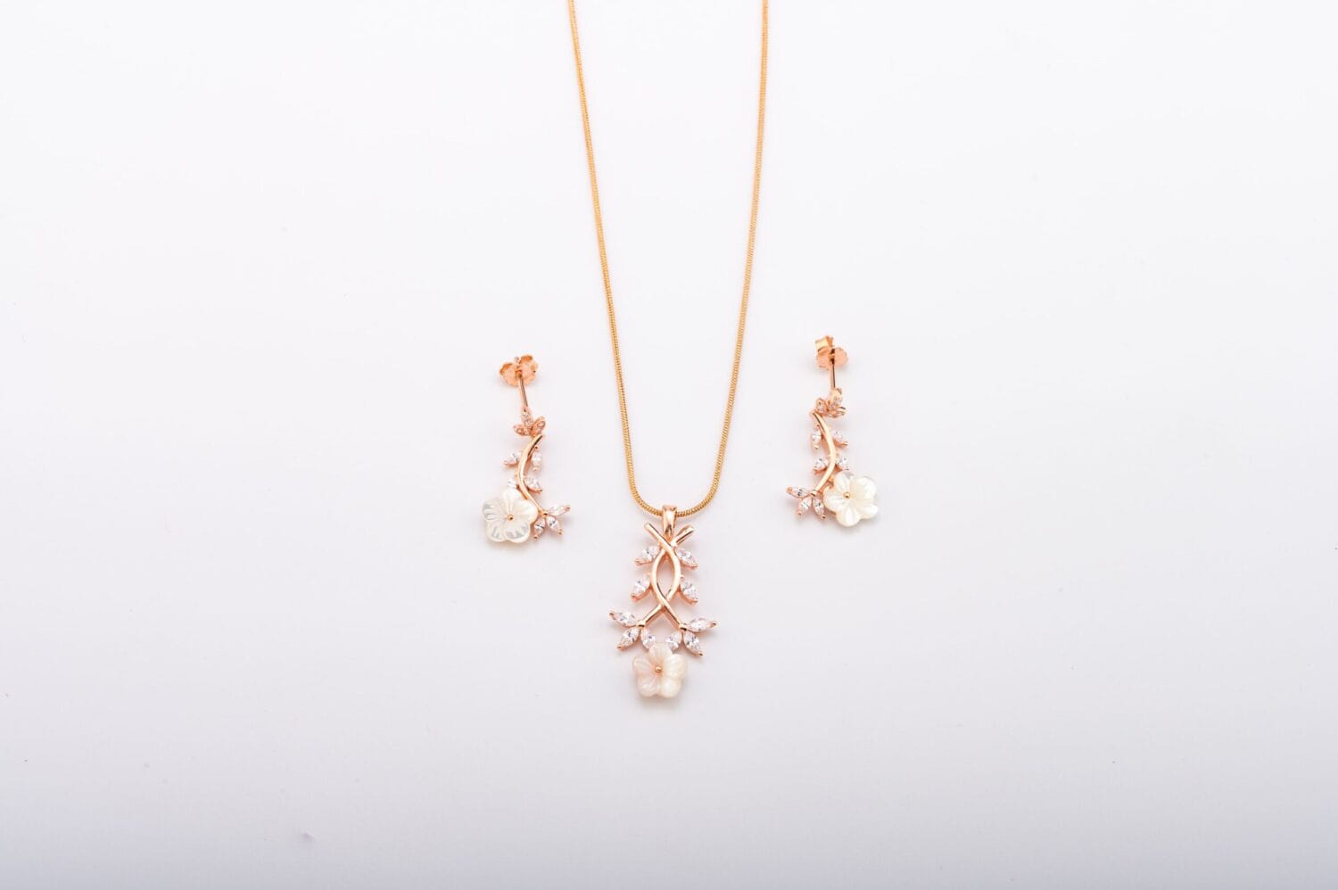 Retro Flower and Leaf Set - Rose Gold - Image 4