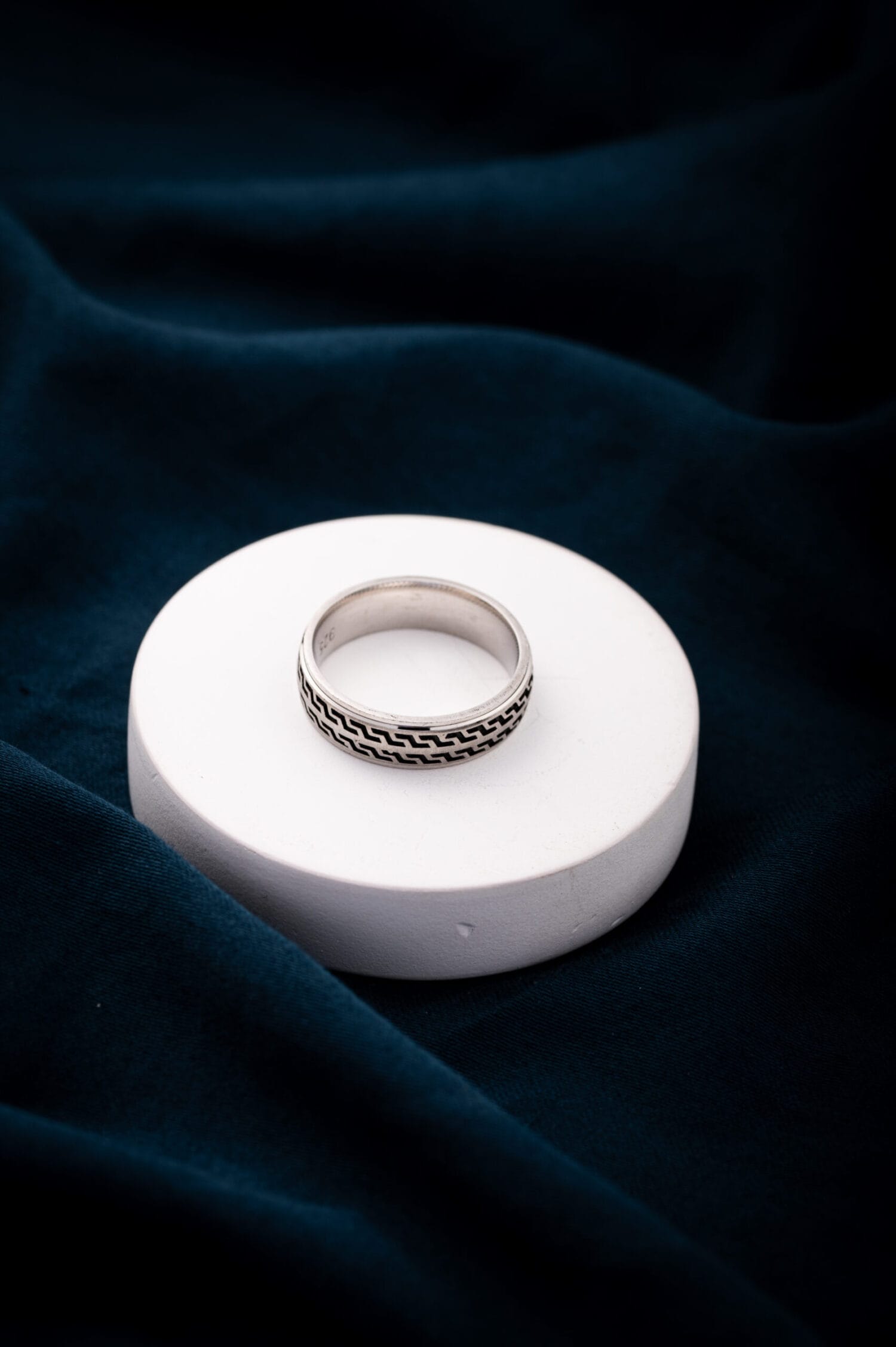Oxidised Silver Blissful Retreat Ring For Him