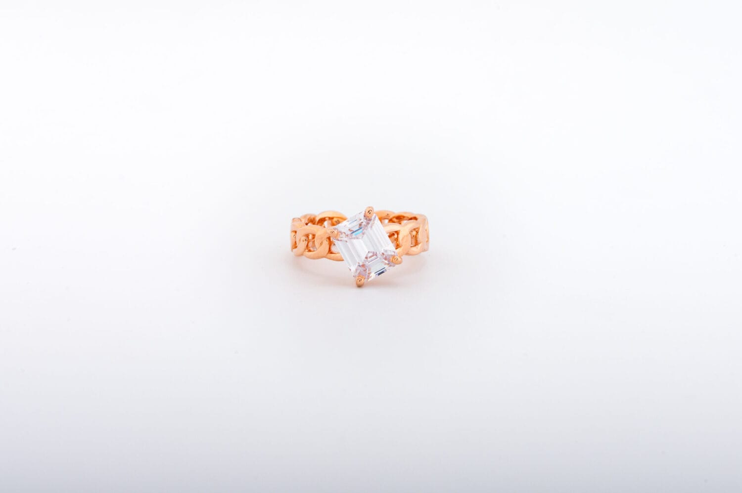 Rose Gold Classic Solitaire Ring - Image 4