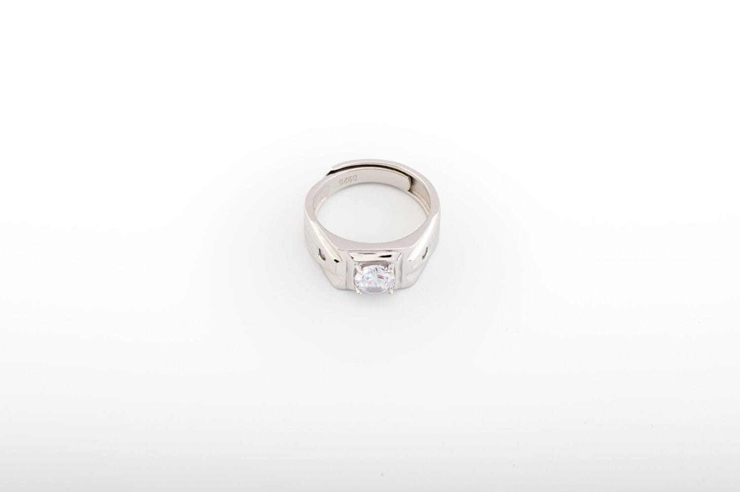 Silver Classic Stud Ring For Him - Image 3