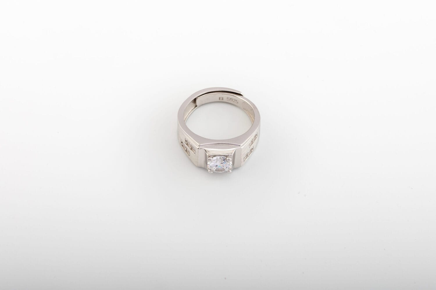 Silver Classic Stud Ring For Him - Image 3
