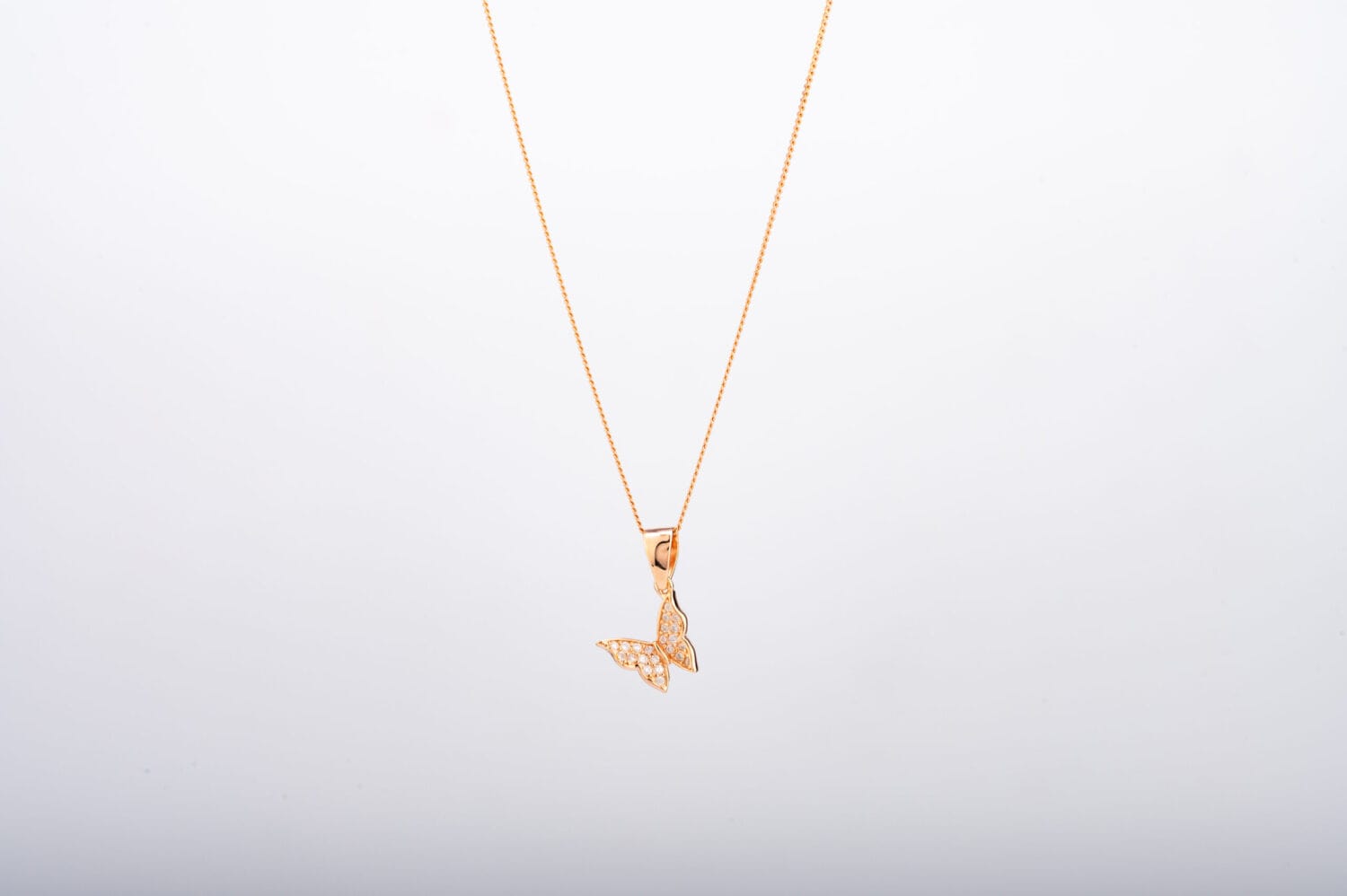 Zircon-Studded Butterfly Necklace - Image 3