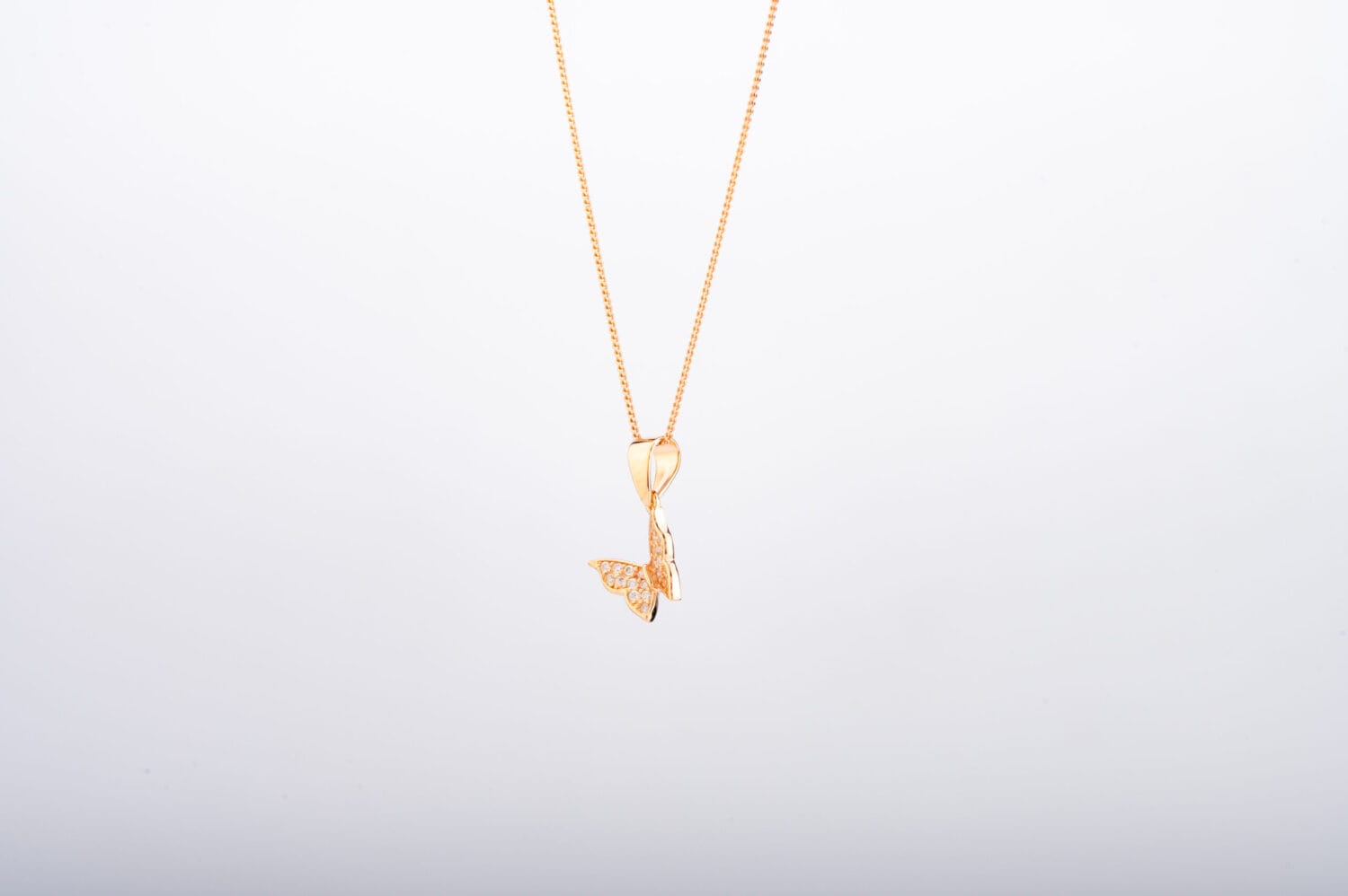 Zircon-Studded Butterfly Necklace - Image 4